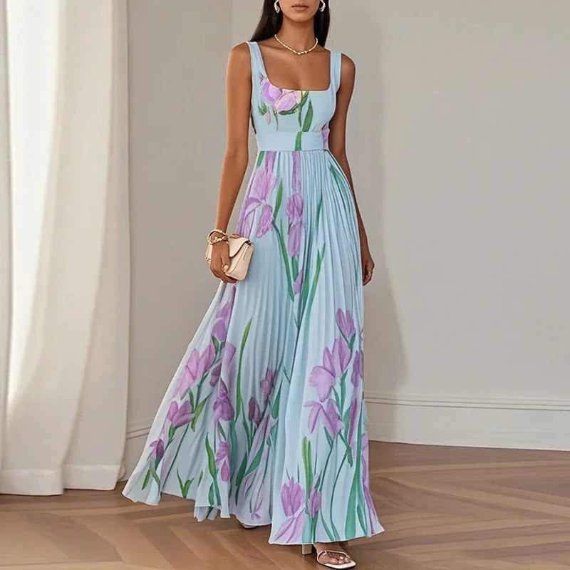 Vestido de Verano Plisado con Estampado | Ligero y Fresco