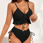 Bikini con Cordón y Volantes - Traje de Baño Sexy para el Verano Tico