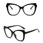 Montura Gafas Ojo Gato Lujo Personalidad | Protección Luz Azul Óptica Titanio Plástico