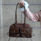 Bolso de Hombro Vintage para Mujer, Piel Sintética Mate