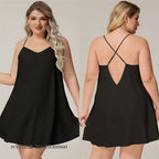 Camisón de Satén de Seda con Tirantes | Talla Grande