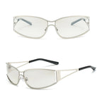 Gafas Sol Y2K Ahuecadas Envolventes Gradiente | Estilo Punk Steampunk Viajar