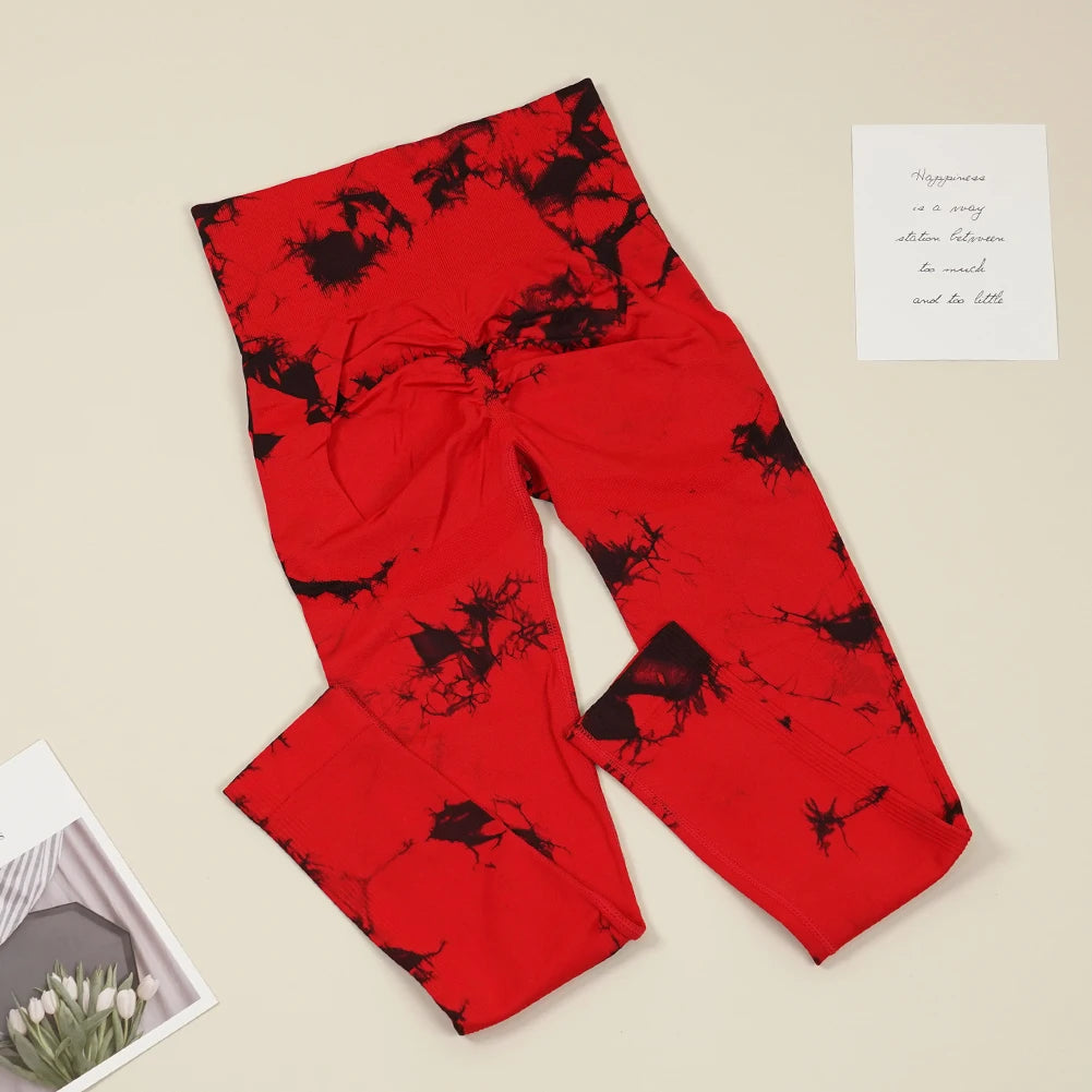 VEQKING Pantalones de yoga sin costuras para mujer, leggings deportivos de cintura alta, elásticos, de secado rápido, pantalones ajustados para gimnasio y entrenamiento