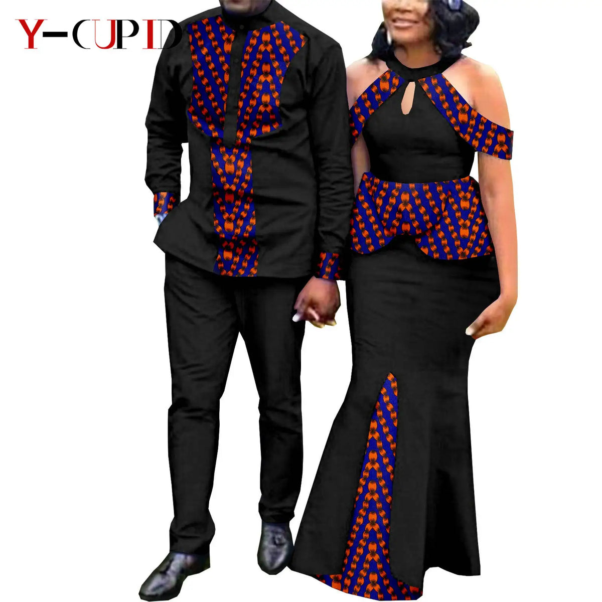 Vestido Africano Estampado Sirena Pareja | Camisa y Pantalón | Tallas S-6XL | Tico Trendy