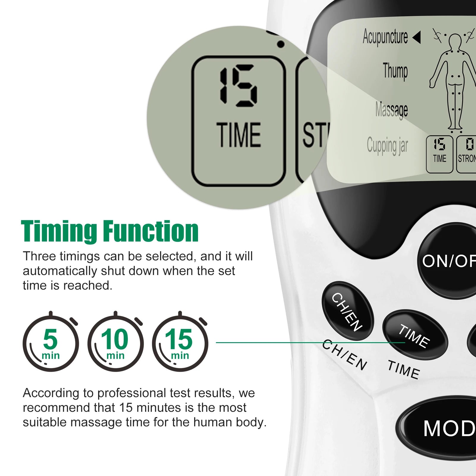 Masajeador Muscular TENS Eléctrico | Terapia Digital Pulso Estimulador | Cuidado Cuerpo Completo