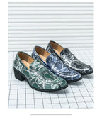 Zapatos Oxford Hombre Ticotrendy Piel Dividida Estampado Animal Sin Cordones | Elegantes