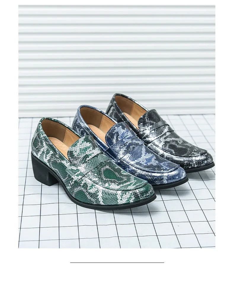 Zapatos Oxford Hombre Ticotrendy Piel Dividida Estampado Animal Sin Cordones | Elegantes