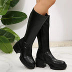Botas de Tacón Grueso hasta la Rodilla | Mujer