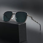 Gafas de Sol CATERSIDE Polarizadas | Lentes Planas y Doble Puente | Montura Metal | UV400