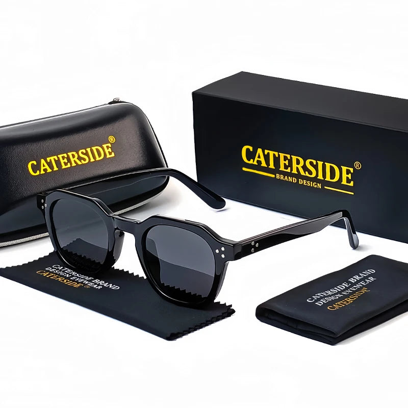 Gafas de Sol Polarizadas Caterside | Montura Cuadrada de Acetato | Nueva Actualización