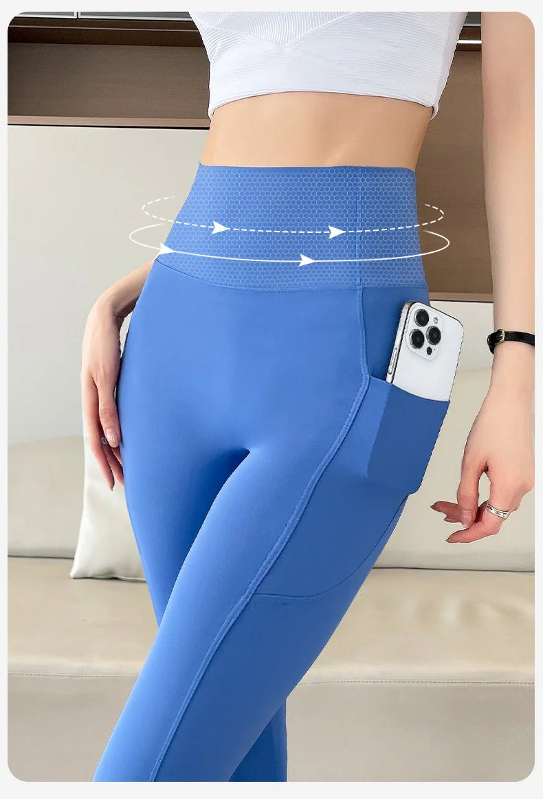 Leggings Piel Tiburón Bolsillo | Push Up Cintura Alta | Fitness Yoga Correr P-O | Ticotrendy