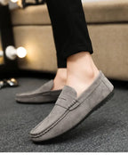 Mocasines Lona Hombre ∣ Transpirables Ligeros ∣ Conducción Zapatos Planos