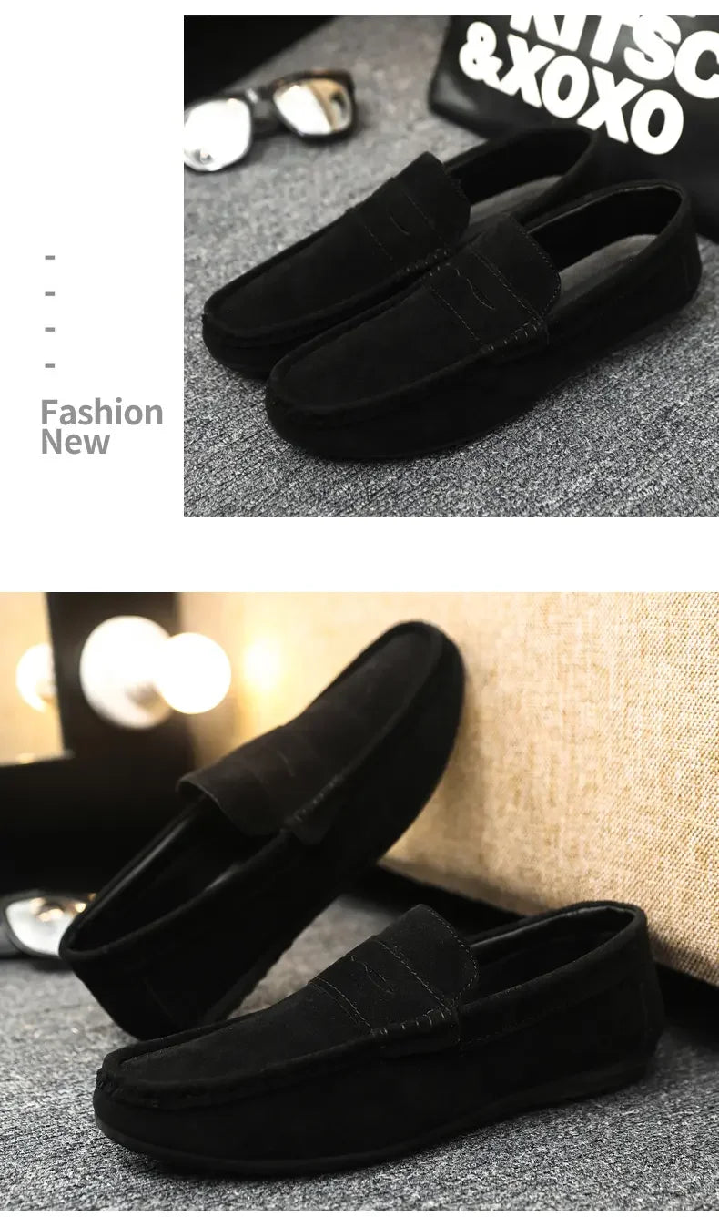 Mocasines Lona Hombre ∣ Transpirables Ligeros ∣ Conducción Zapatos Planos