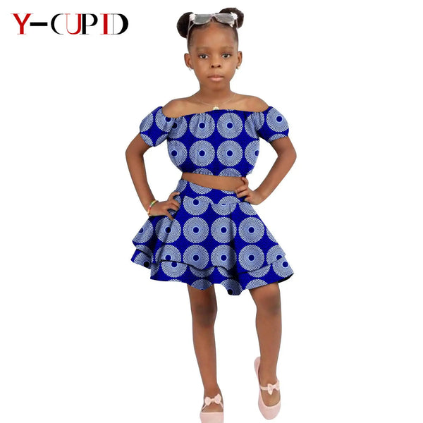 Conjunto Top Falda Volantes Ankara Niña | Casual | Tallas XS-XXL | Tico Trendy
