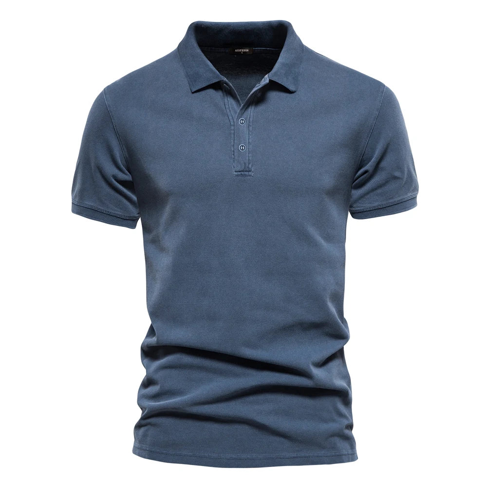 Polo Algodón Streetwear Hombre | Color Sólido Manga Corta | Tallas S-XXL | Tico Trendy