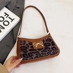 Bolso De Hombro Mujer Estampado Cocodrilo Lazo Vintage Pequeño