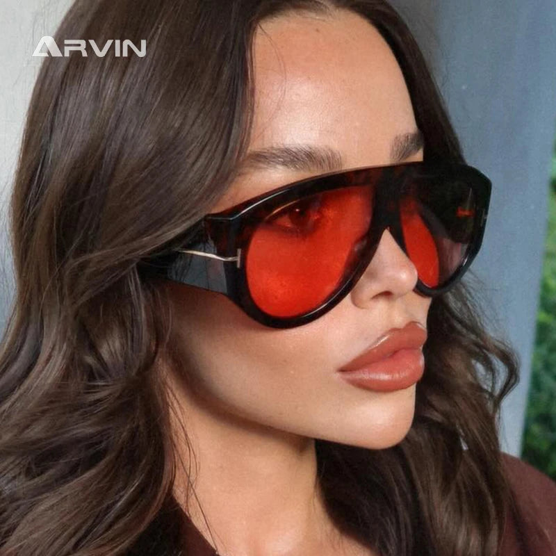 Gafas Sol Piloto Gran Tamaño Punk | Montura Grande UV400 Diseño Lujo Unisex