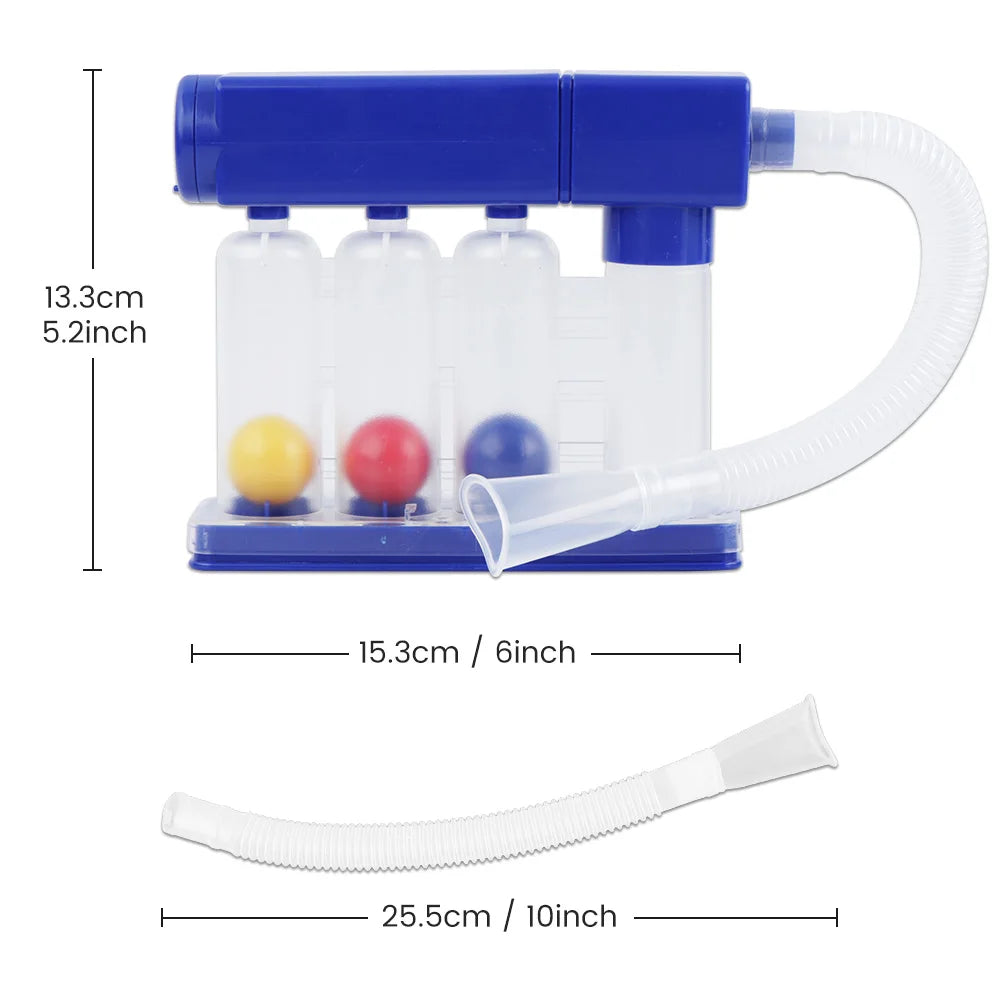 Dispositivo Ejercicio Respiratorio Pulmones | Medición Volumen Ajustable Dual | Mejora Resistencia