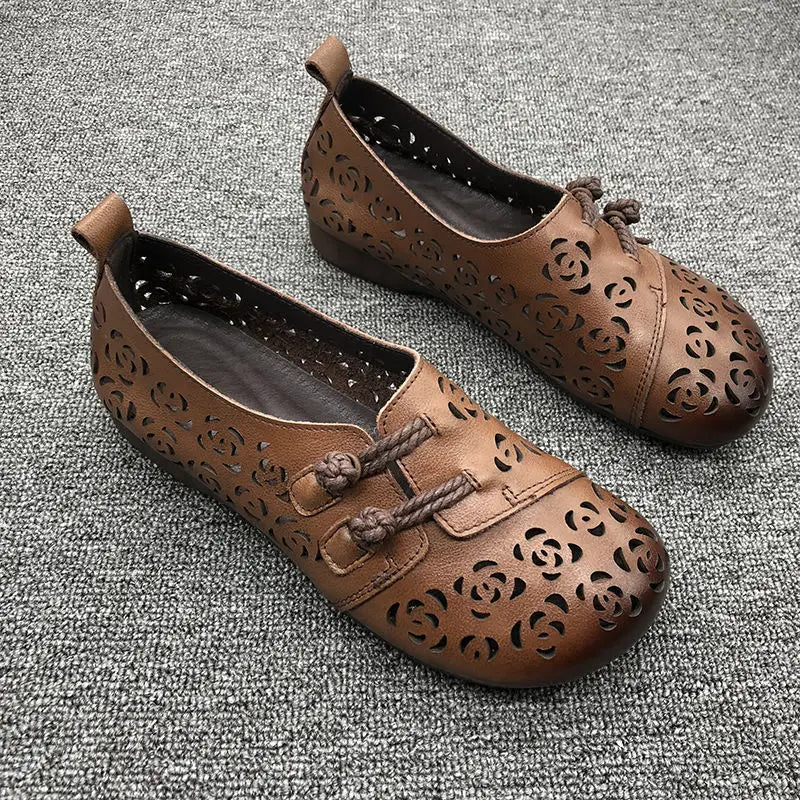 Mocasines de Diseñador con Punta Cuadrada | Ajuste Ancho | Cuero Suave | Novedad