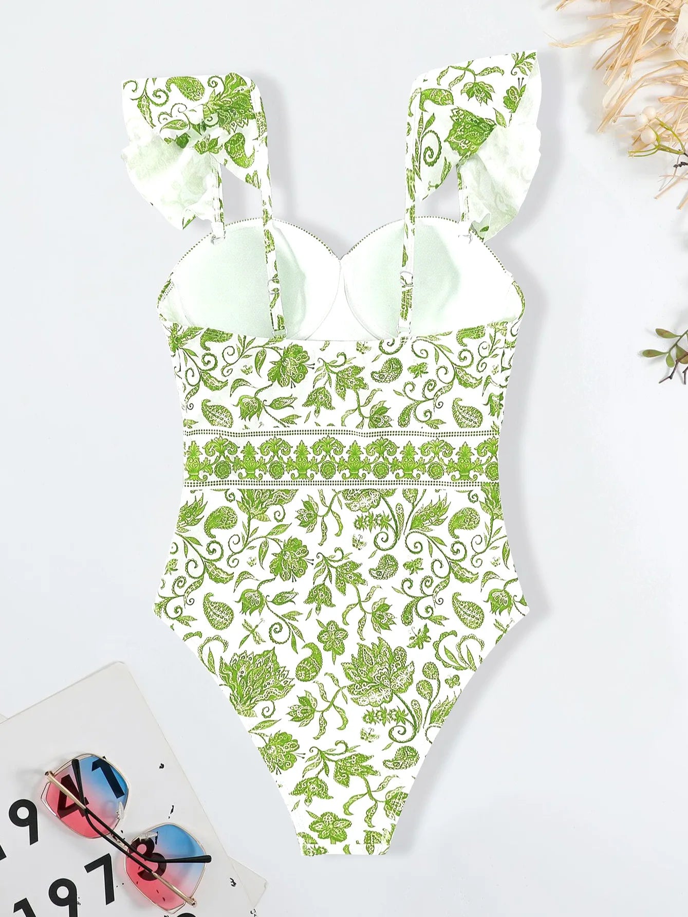 Traje de Baño de Una Pieza Sexy | Estampado Retro | Estilo Tico