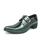 Mocasines Negros Lujo Hombre | Punta Puntiaguda Sin Cordones Zapatos Oxford Boda