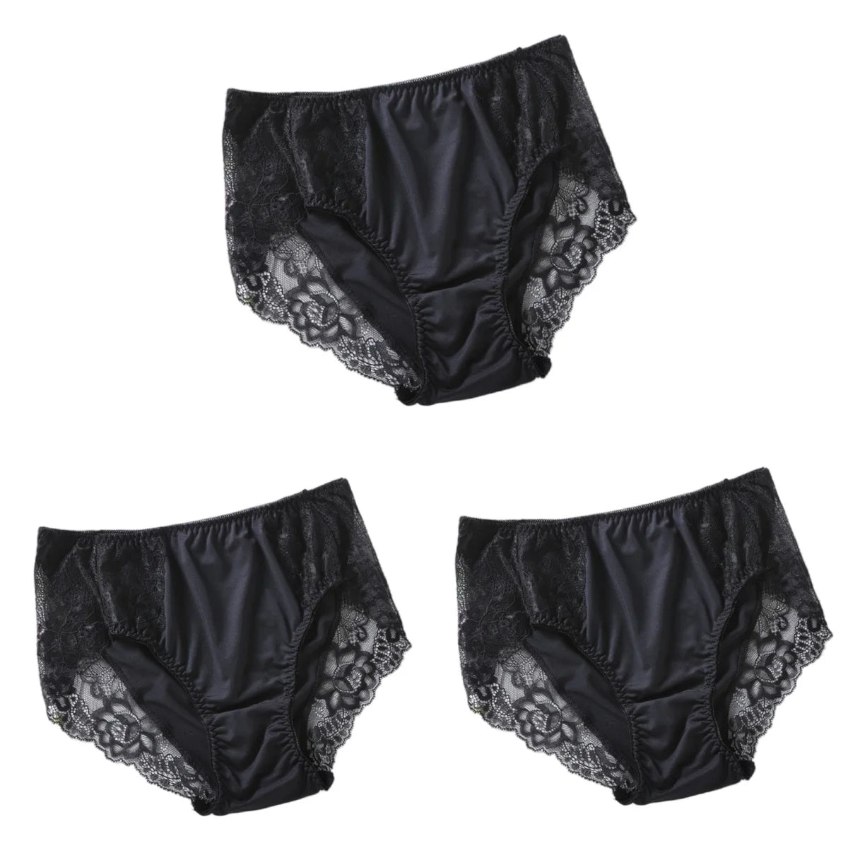 Set de Bragas de Encaje | 3 Piezas | Talla Grande 7XL