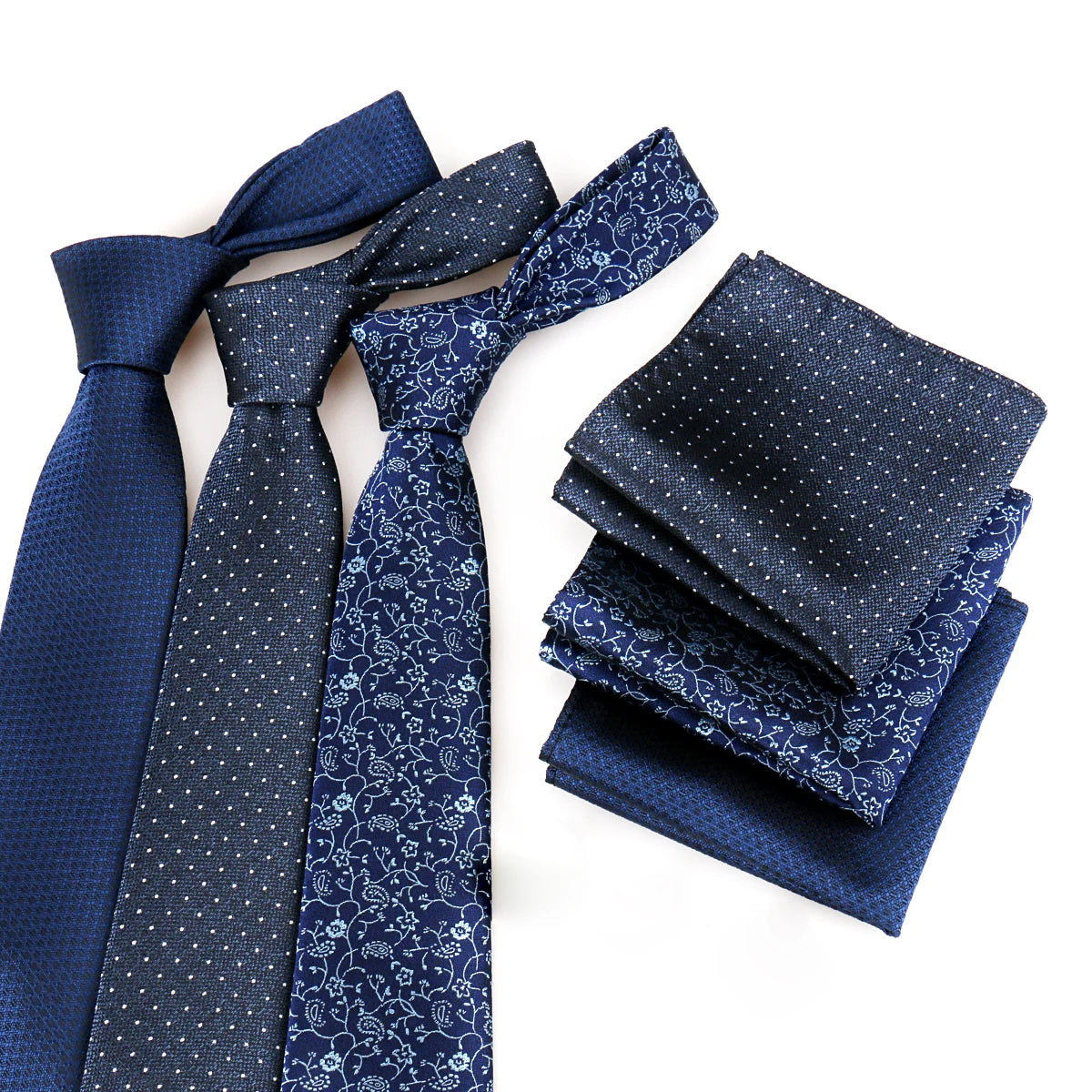 Conjunto De Lujo Corbata Pañuelo Clip Gemelos Accesorio Para Hombres