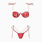 Bikini Bordado con Acero - Traje de Baño Dividido Sexy
