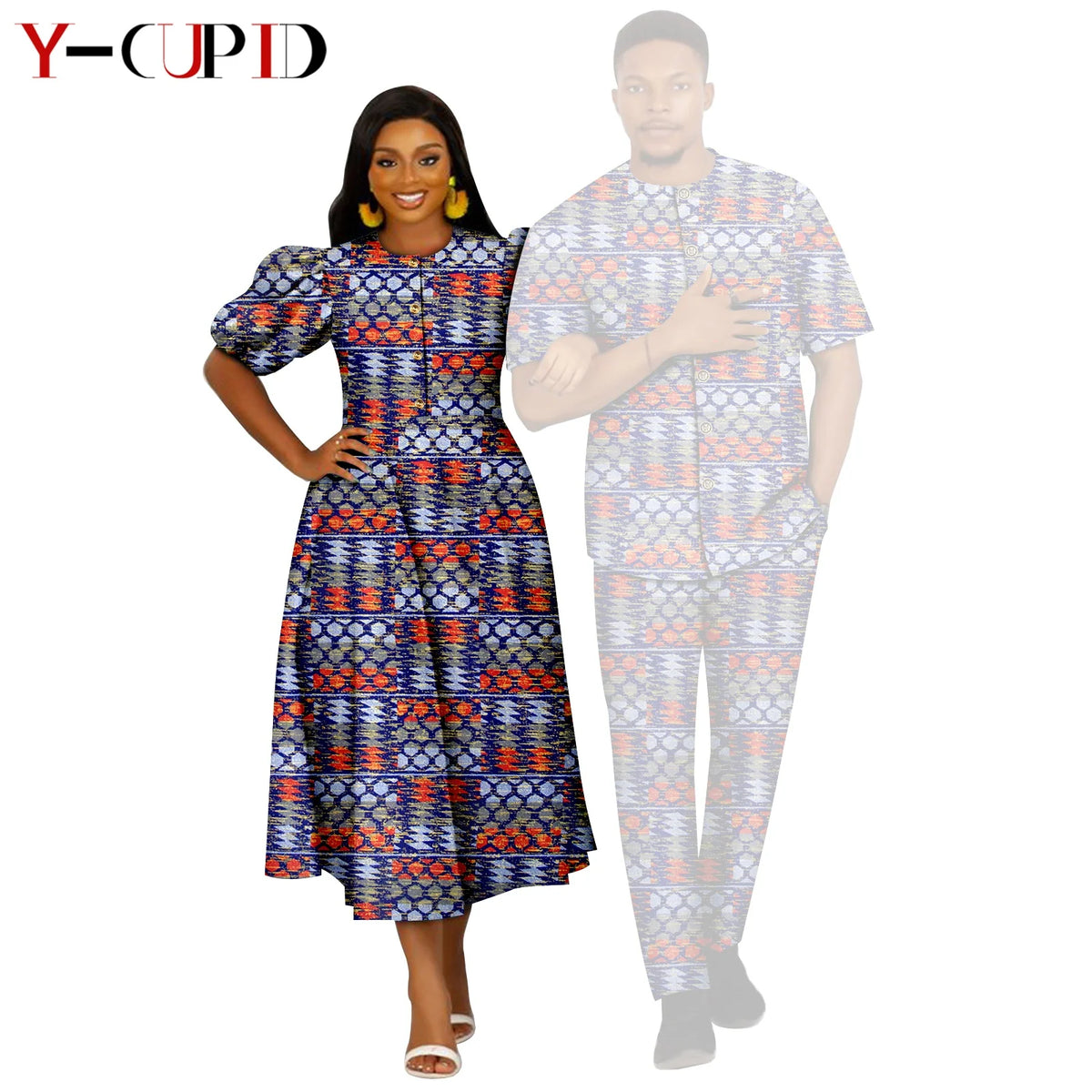 Vestido Estampado Africano Dashiki Pareja | Camisa y Pantalón | Tallas S-6XL | Tico Trendy