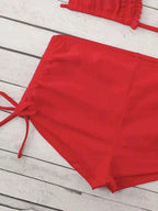 Bikini Triangular con Volantes y Cordón Halter - Microbikini de Verano