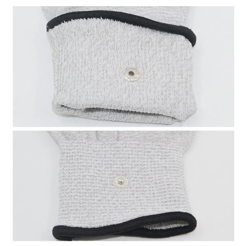 Guantes de Masaje de Fisioterapia Tens con Electrochoque Eléctrico