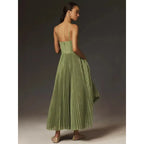 Vestido Largo Vaporoso Cintura Alta para Fiesta