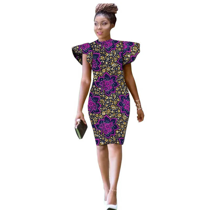 Vestido Dashiki Africano hasta la Rodilla