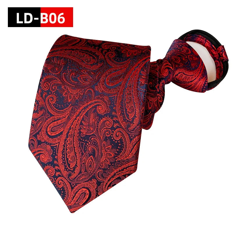 Corbata Preatada Con Cremallera Para Hombre Mujer Diseño Clásico