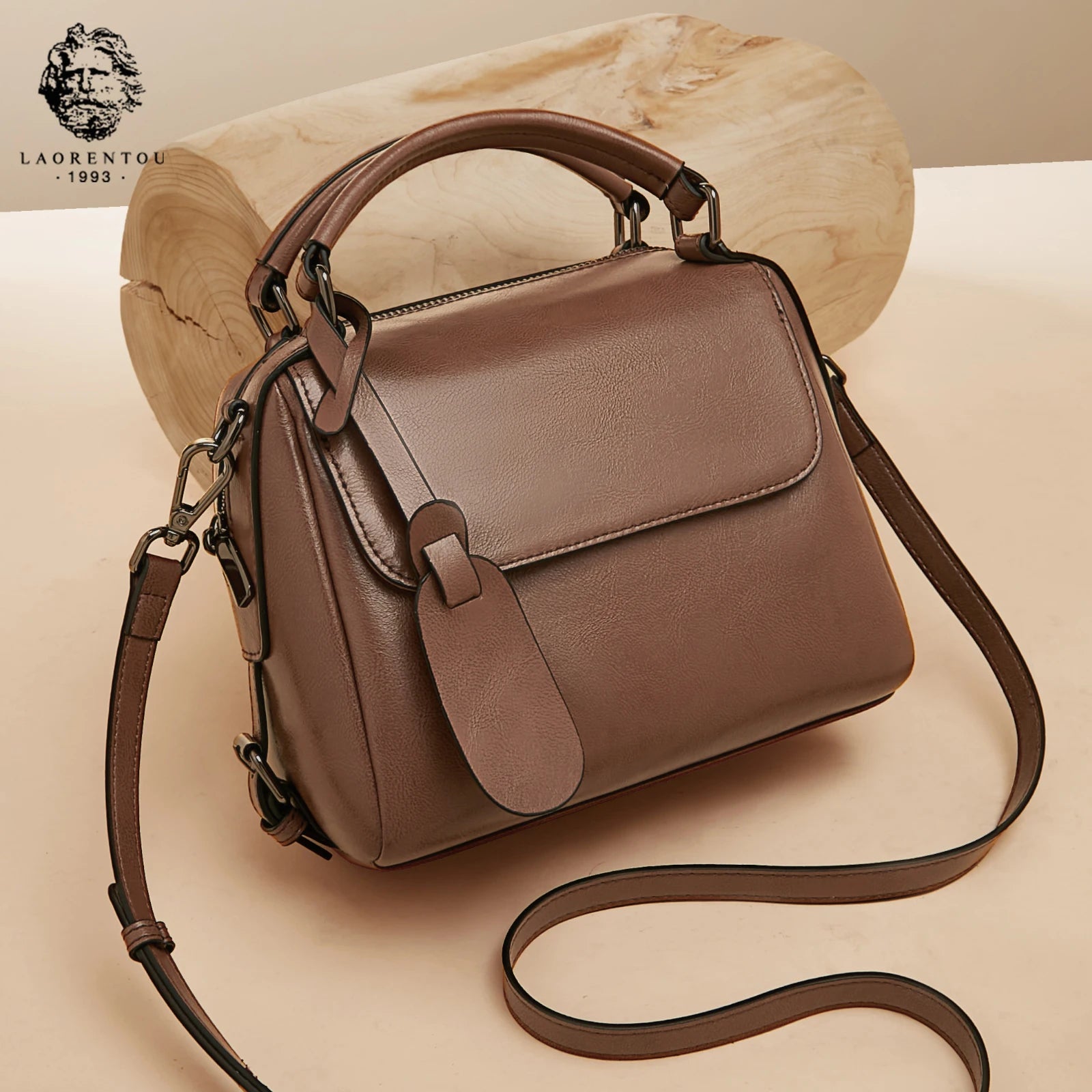 LAORENTOU bolso de hombro tipo bandolera Retro de PVC para mujer, bolsos colgantes de moda 2025 para damas y niñas, regalo para novia, esposa