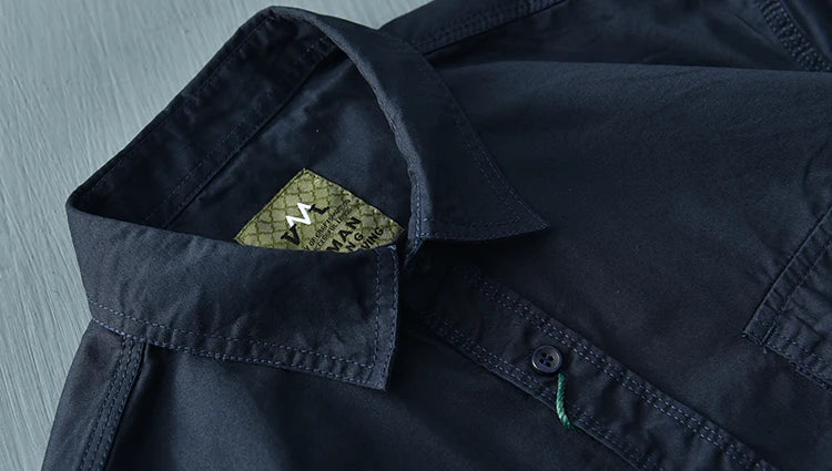 Camisa Casual Hombre | Algodón Puro | Parches Tridimensionales | Manga Corta | Ticotrendy