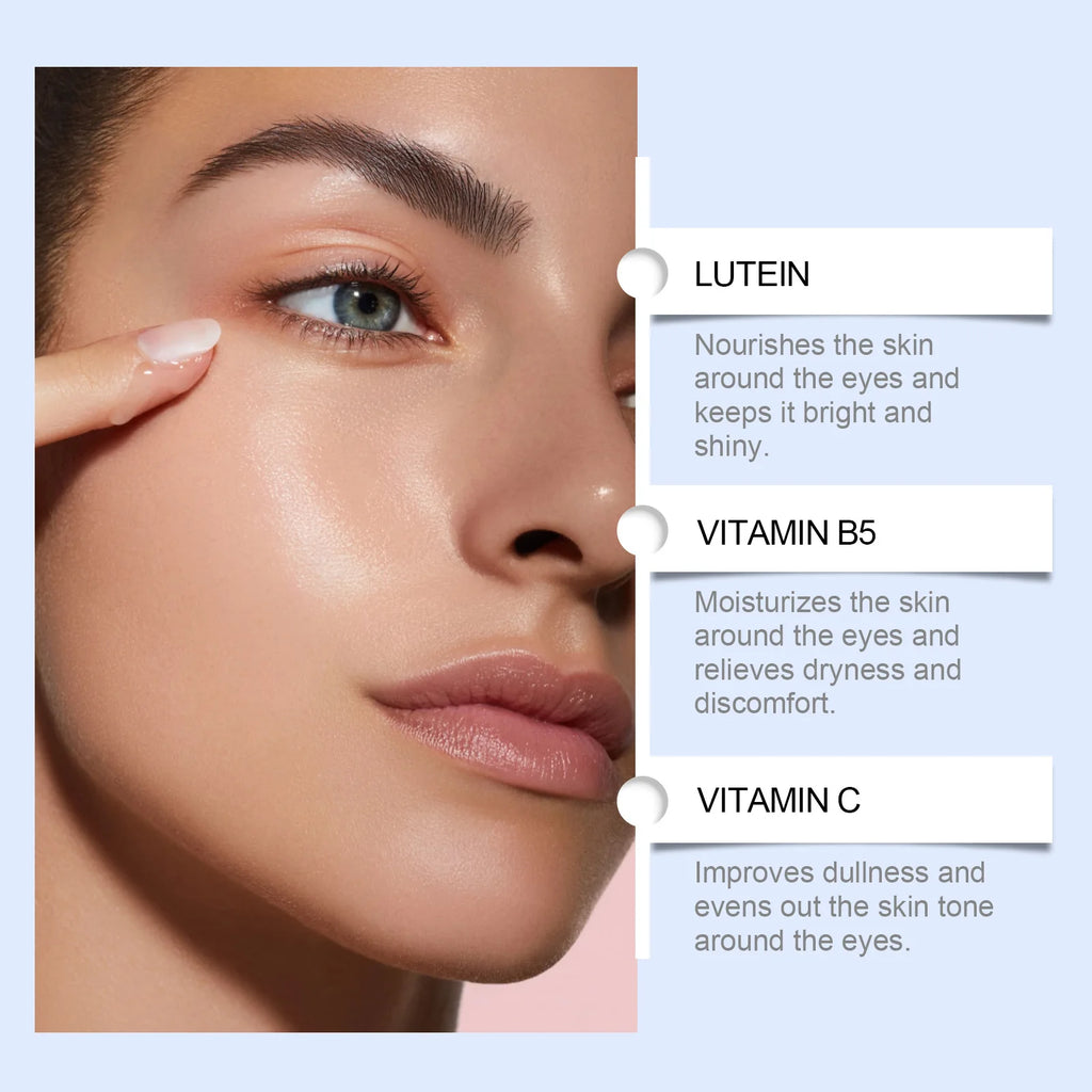 Aceite esencial para ojos de luteína OUHOE, hidratación profunda emoliente, cuidado hidratante de la piel de los ojos