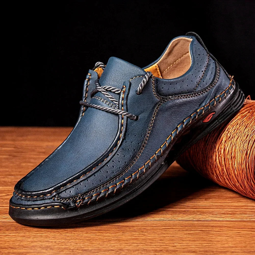 Zapatos Cuero Hombre ∣ Casual Negocios ∣ Talla Grande Hechos a Mano