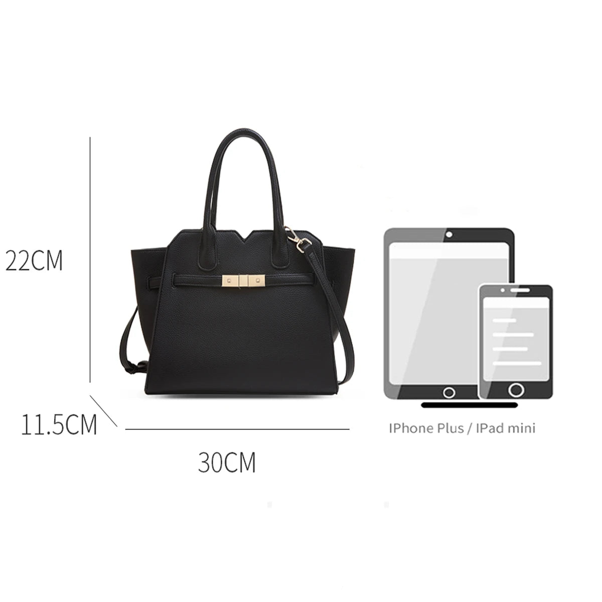 LAORENTOU elegante bolso de hombro de PVC con asa superior para mujer, moda informal 20225, bolsos cruzados de gran capacidad para mujer, monederos de regalo