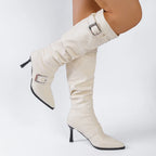 Botas de Mujer Negro Intenso | Punta de Pico | Estilo Fino