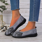 Mocasines ZOKI a Rayas | Punto Transpirable | Sin Cordones | Suela Suave Antideslizante