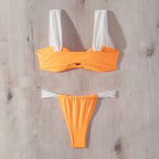 Bikini Triángulo con Tirantes Plegables y V Profundo - Sexy