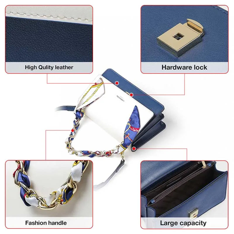 LAORENTOU bolso de hombro de cuero dividido para mujer, bolso de moda, bolso cruzado de mujer de diseño de lujo 2025