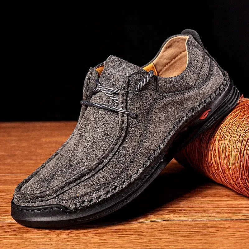 Zapatos Cuero Hombre ∣ Casual Negocios ∣ Talla Grande Hechos a Mano