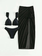 Bikini con Volantes y Falda - Conjunto Monocromático para la Playa Tica