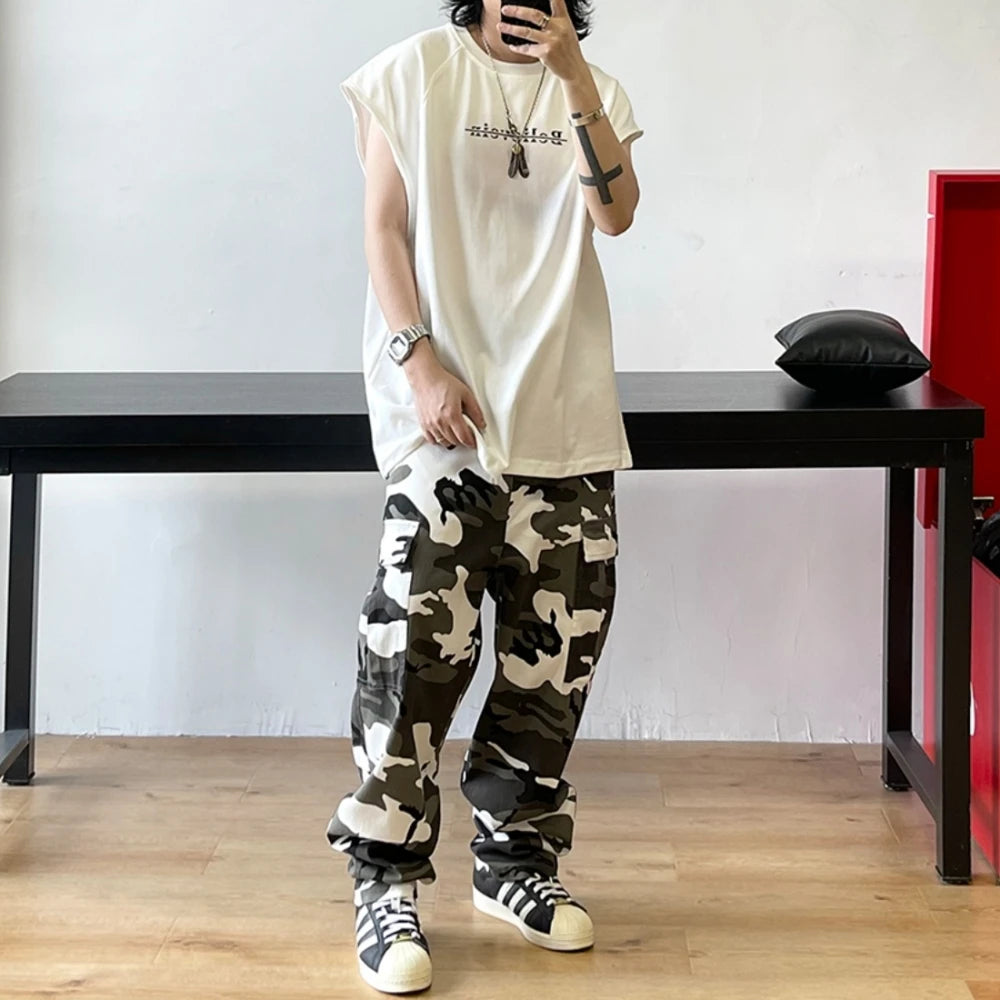 Pantalón Cargo Camuflaje | Estilo Militar | Algodón | Hombre | Ticotrendy