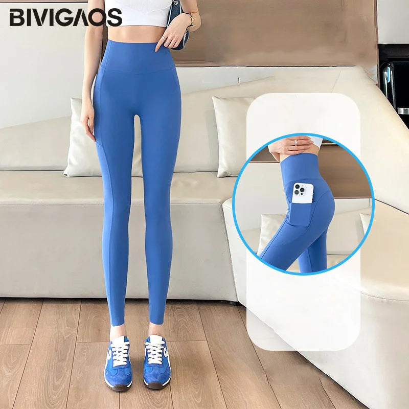 Leggings Piel Tiburón Bolsillo | Push Up Cintura Alta | Fitness Yoga Correr P-O | Ticotrendy