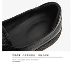 Mocasines Étnicos de Cuero Genuino | Talla Grande | Sin Cordones | Estilo Retro 2025