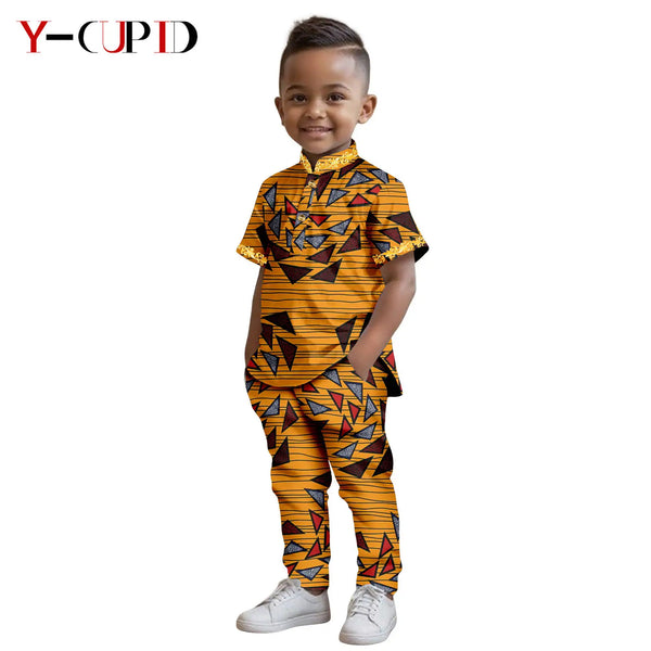 Conjunto Camisa Pantalón Apliques Dashiki Niño | Tallas XS-XXL | Tico Trendy