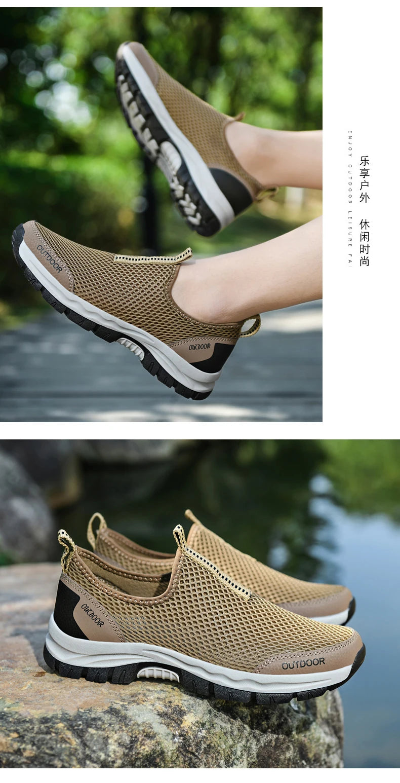 Mocasines Casuales Hombre | Malla Respirable Ligera Confort Estilo Tico | Talla Grande